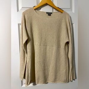 Ann Taylor cashmere cream sparkle sweater